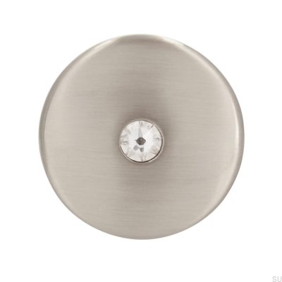 Möbelknopp 2037 Silver Borstad