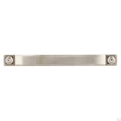 Avlångt möbelhandtag 2038 128 Borstat silver