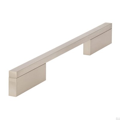 Avlångt möbelhandtag 2110 160/256 Aluminium Silver Borstad