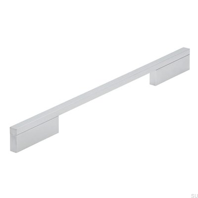 Avlångt möbelhandtag 2110 224/320 Aluminium Krompolerad
