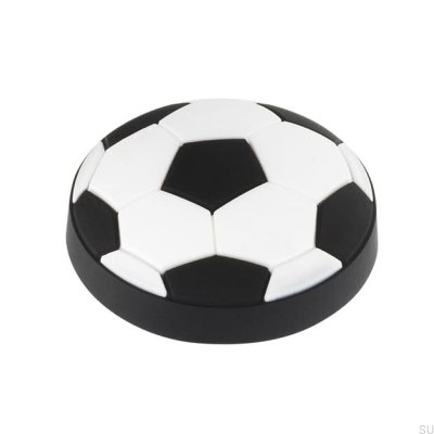 Möbelknopp H148 Svartvit gummiboll