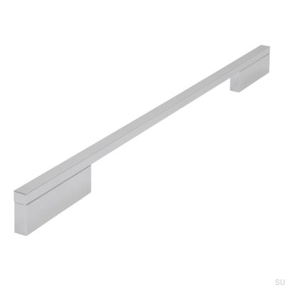 Avlångt möbelhandtag 2110 288/384 Aluminium Krompolerad