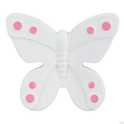 Möbelknopp H143 Butterfly Plast Vit