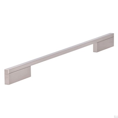 Avlångt möbelhandtag 2110 288/384 Aluminium Silver Borstad
