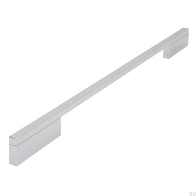 Avlångt möbelhandtag 2110 320/416 Aluminium Krompolerad