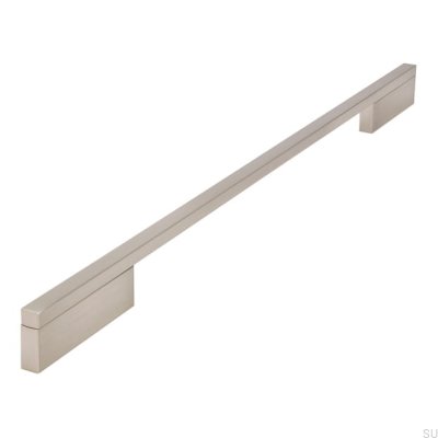 Avlångt möbelhandtag 2110 320/416 Aluminium Silver Borstad