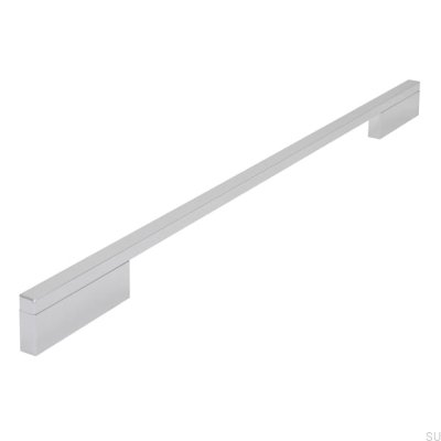 Avlångt möbelhandtag 2110 352/488 Aluminium Krompolerad
