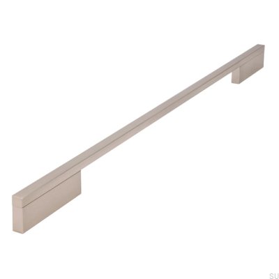 Avlångt möbelhandtag 2110 352/448 Aluminium Silver Borstad