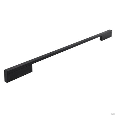 Avlångt möbelhandtag 2110 384/480 Aluminium Svart Matt