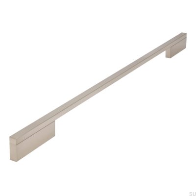 Avlångt möbelhandtag 2110 384/480 Aluminium Silver Borstad