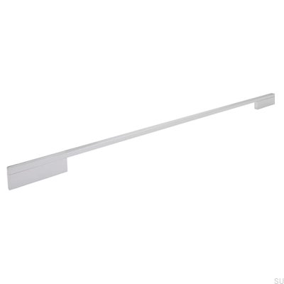 Avlångt möbelhandtag 2110 480/576 Aluminium Krompolerad