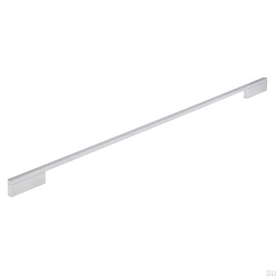 Avlångt möbelhandtag 2110 640/736 Aluminium Krompolerad