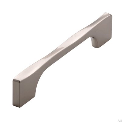 Avlångt möbelhandtag 2210 128 Borstat silver