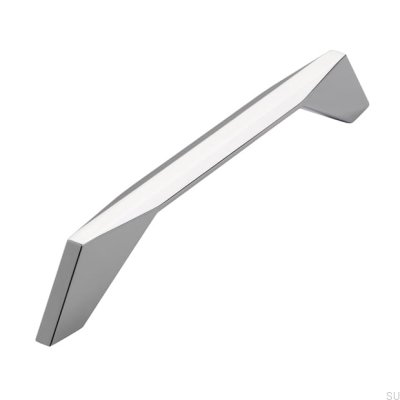 Avlångt möbelhandtag 2343 160 Polerad krom