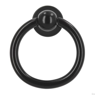 Runt möbelhandtag 2499 Metall Svart Matt