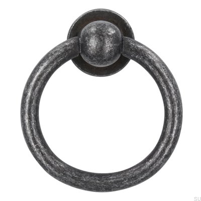 Runt möbelhandtag 2499 Antik järn