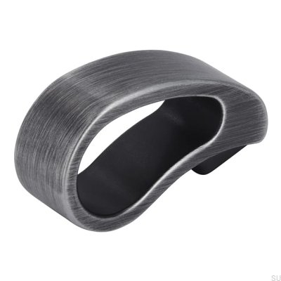 Möbelknopp 2501 Antik Silver Borstad