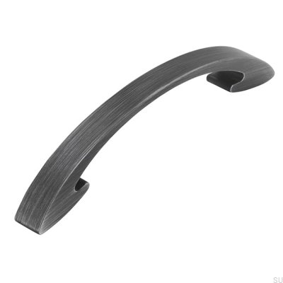 Avlångt möbelhandtag 2502 128 Antik Silver Borstad