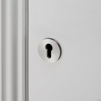 Cylindrisk skylt Euro 27 mm Stål Silver Standard Skandinavisk