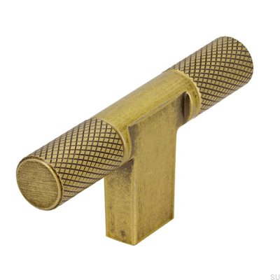 Möbelknopp T-Bar 2509 Antik Guld