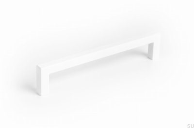 Avlångt möbelhandtag U 0056 128 Metall Vit Mat
