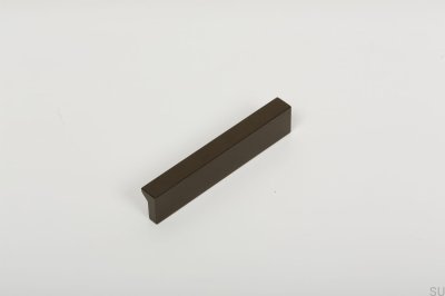 Vinkel 100 avlångt möbelhandtag. Aluminium. Metallic. Brun