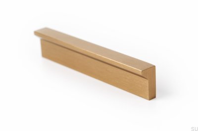 Vinkel 100 avlångt möbelhandtag i Gold Brushed