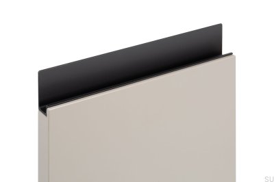 Kant möbelhandtag Jey 197 Aluminium Svart