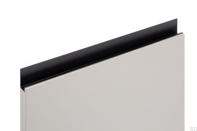Kant möbelhandtag Jey 347 Aluminium Svart