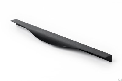 Kant möbelhandtag Noma 0254 256 Aluminium Svart Borstad