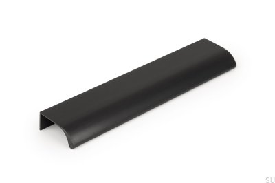 Ona 128 aluminium svart anodiserad kant möbelhandtag