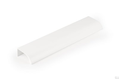 Ona 128 Edge Möbelhandtag Aluminium Vit
