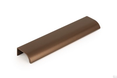 Ona 128 Aluminium Brown Edge Möbelhandtag