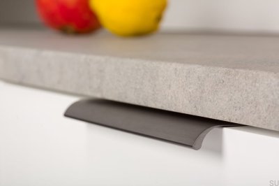 Ona 256 Edge Möbelhandtag Borstad Grå Anodiserad