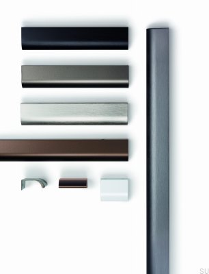 Ona 1056 Edge Möbelhandtag Borstad Grå Anodiserad