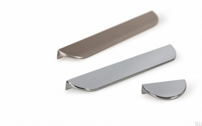 Möbelhandtag på längden Nick 160 Borstad Nickel