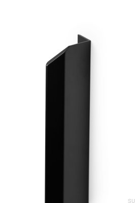 Vann 1200 kant möbelhandtag, Aluminium Svart