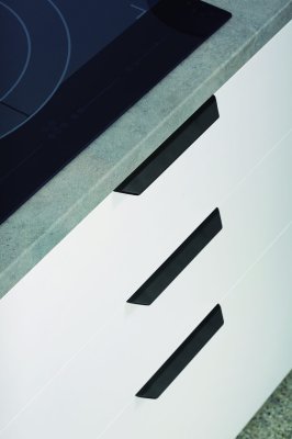 Möbelkant möbelhandtag Vann 200 Aluminium Svart