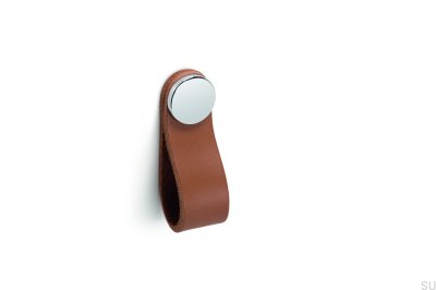 Möbelhandtag Flexa 70 Läder Beige med Silver