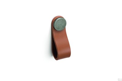 Möbelhandtag Flexa 70 Läder Beige med plåt