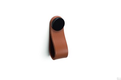 Möbelhandtag Flexa 70, läderbeige med svart
