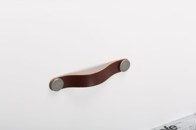 Möbelhandtag Flexa 128 Läder Brun med plåt