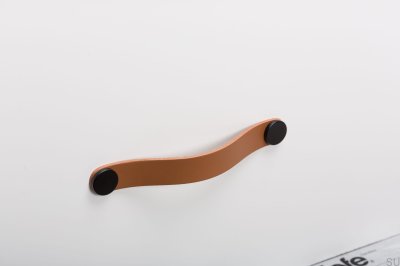 Möbelhandtag Flexa 160 Läder Beige med Svart