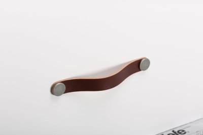 Möbelhandtag Flexa 160 Läder Brun med plåt