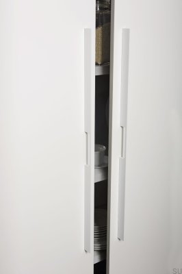 Avlångt möbelhandtag Peak 1120 Aluminium Vit (asymmetrisk)