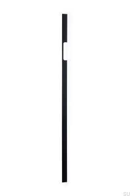 Peak 1120 avlångt möbelhandtag, borstad svart aluminium (asymmetrisk)