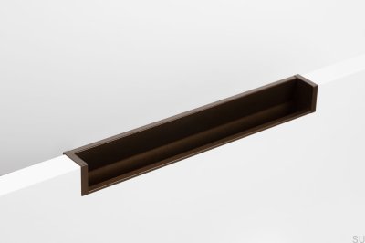 Hexxa 200 infällt möbelhandtag, aluminium, brun