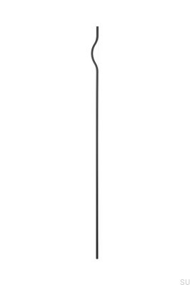 Brave 992 avlångt möbelhandtag aluminium svart matta (asymmetrisk)