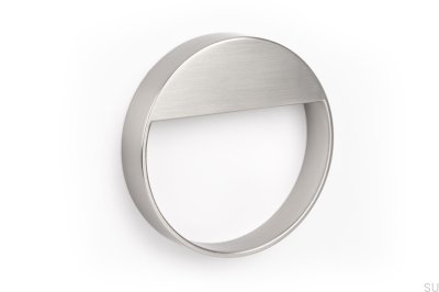Runt möbelhandtag Bau 64 Borstad nickel