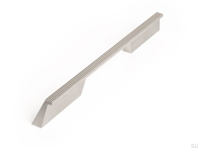 Skena 192 Avlångt möbelhandtag, Aluminium, Silver Borstad
